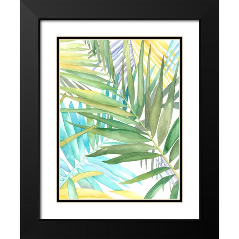 Tropical Pattern II Black Modern Wood Framed Art Print with Double Matting by Meagher, Megan
