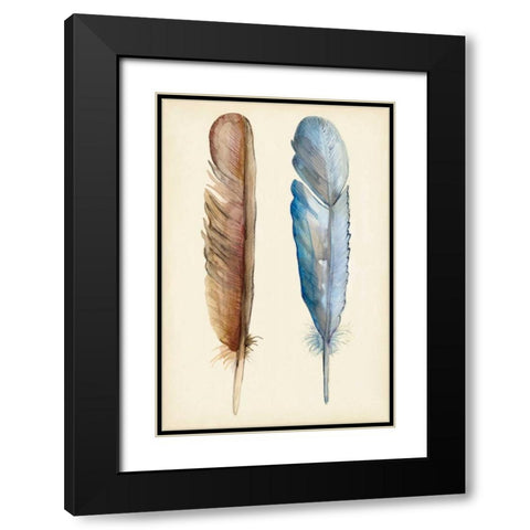 Plumage I Black Modern Wood Framed Art Print with Double Matting by Ludwig, Alicia