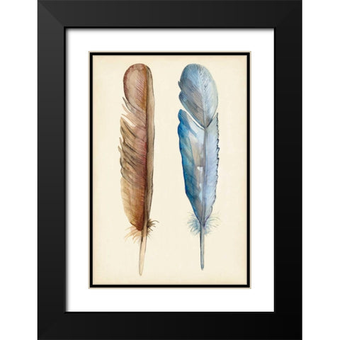 Plumage I Black Modern Wood Framed Art Print with Double Matting by Ludwig, Alicia