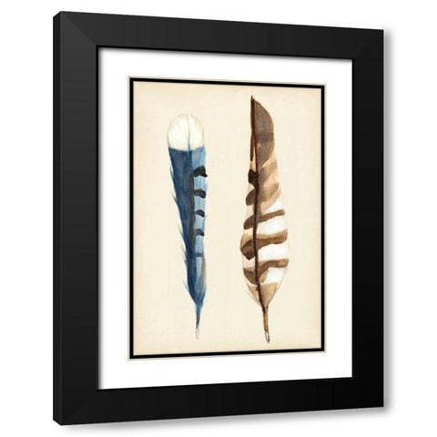 Plumage III Black Modern Wood Framed Art Print with Double Matting by Ludwig, Alicia