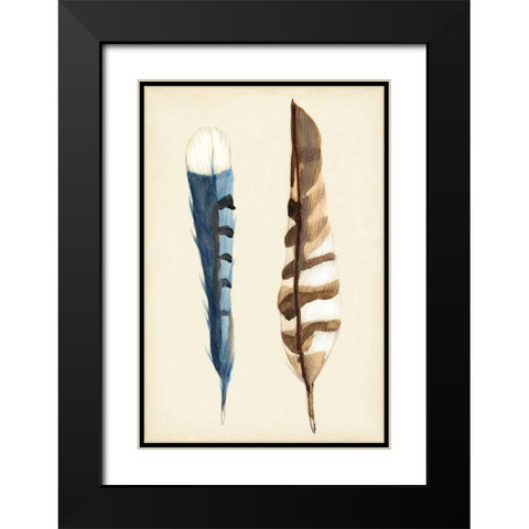 Plumage III Black Modern Wood Framed Art Print with Double Matting by Ludwig, Alicia