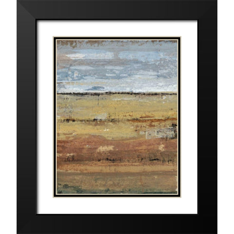 Field Layers I Black Modern Wood Framed Art Print with Double Matting by OToole, Tim