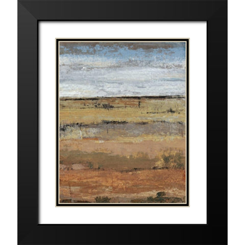 Field Layers II Black Modern Wood Framed Art Print with Double Matting by OToole, Tim