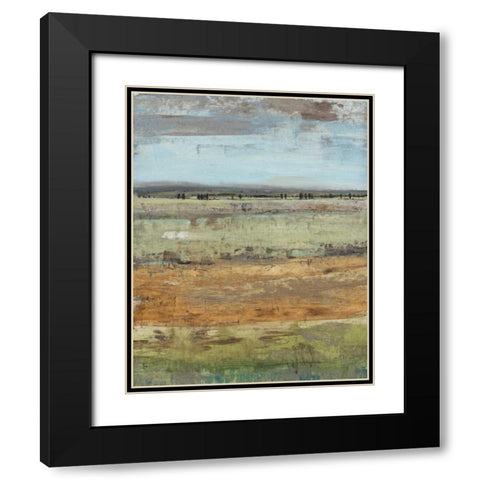 Field Layers III Black Modern Wood Framed Art Print with Double Matting by OToole, Tim