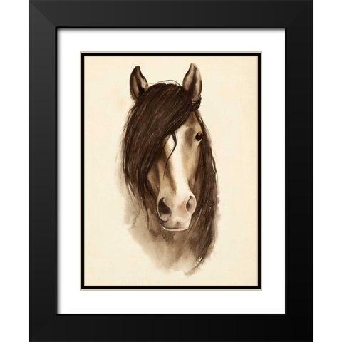 Watercolor Barn Animals II Black Modern Wood Framed Art Print with Double Matting by Popp, Grace