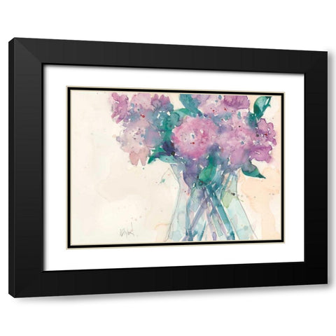 Something Floral II Black Modern Wood Framed Art Print with Double Matting by Dixon, Samuel