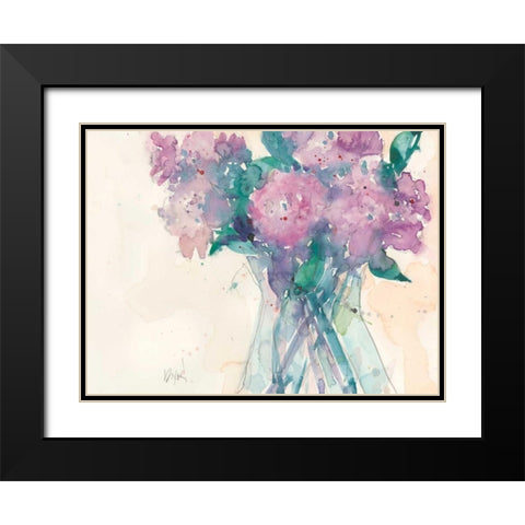 Something Floral II Black Modern Wood Framed Art Print with Double Matting by Dixon, Samuel