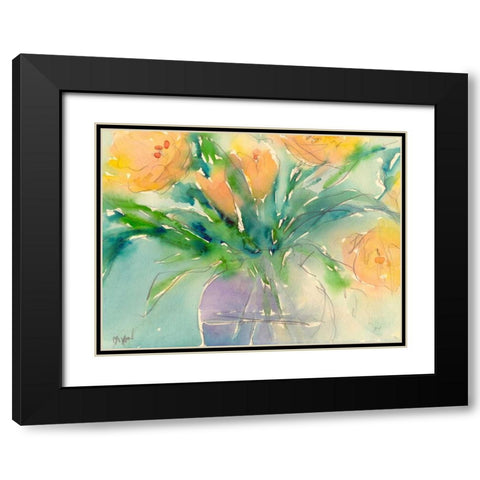 Something Floral III Black Modern Wood Framed Art Print with Double Matting by Dixon, Samuel