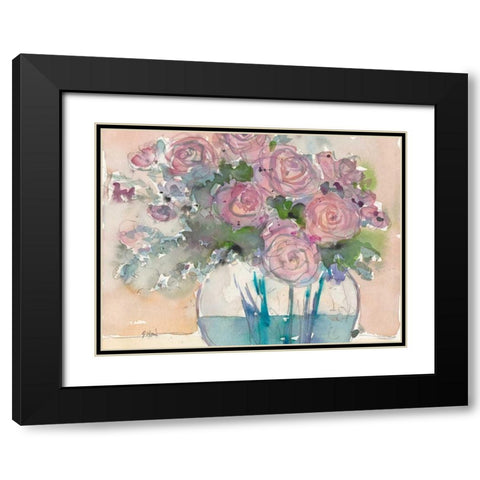 Something Floral VI Black Modern Wood Framed Art Print with Double Matting by Dixon, Samuel