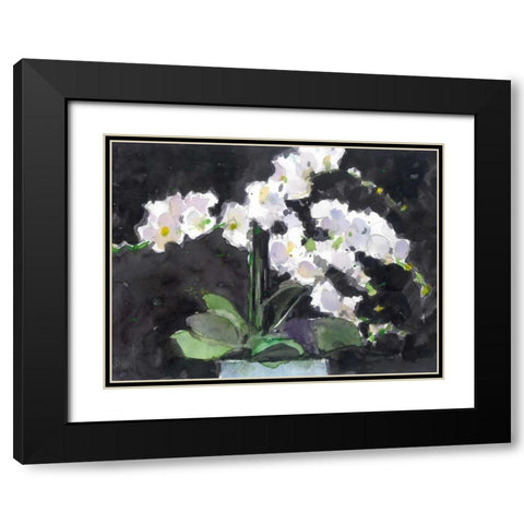 Something Floral VII Black Modern Wood Framed Art Print with Double Matting by Dixon, Samuel