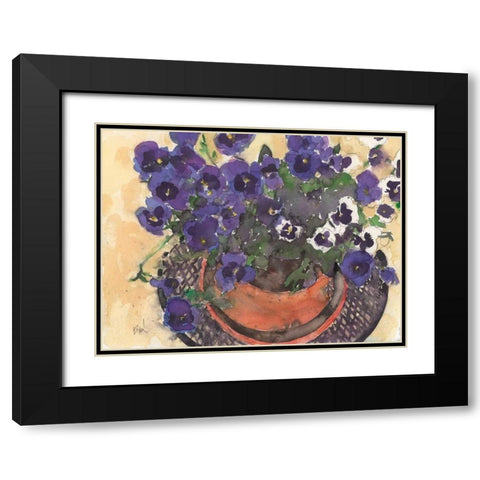Something Floral VIII Black Modern Wood Framed Art Print with Double Matting by Dixon, Samuel