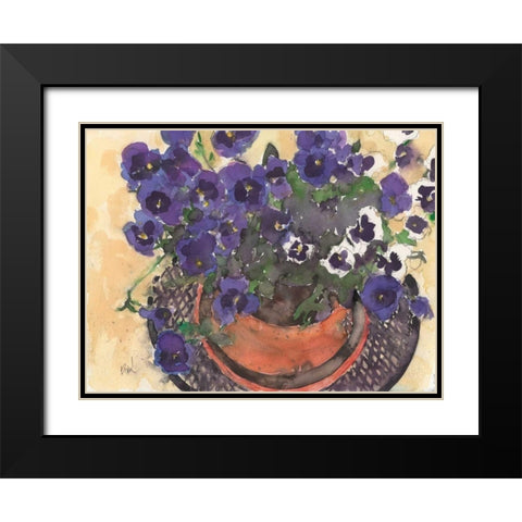 Something Floral VIII Black Modern Wood Framed Art Print with Double Matting by Dixon, Samuel