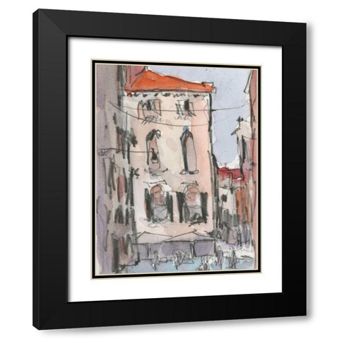 Venice Watercolors III Black Modern Wood Framed Art Print with Double Matting by Dixon, Samuel