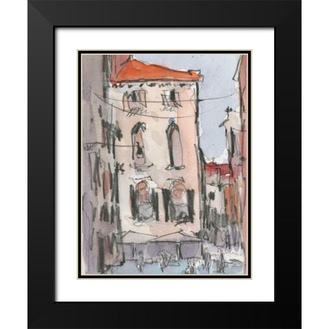 Venice Watercolors III Black Modern Wood Framed Art Print with Double Matting by Dixon, Samuel