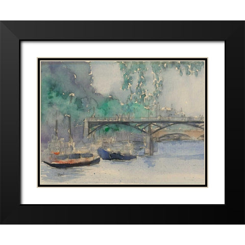 Venice Watercolors V Black Modern Wood Framed Art Print with Double Matting by Dixon, Samuel