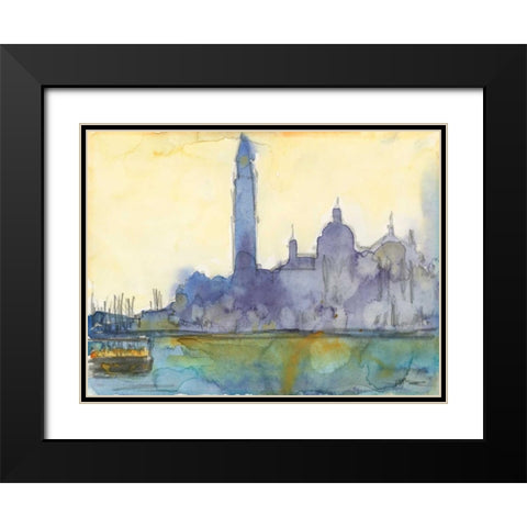 Venice Watercolors VI Black Modern Wood Framed Art Print with Double Matting by Dixon, Samuel