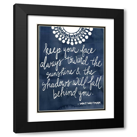 Sun Quote II Black Modern Wood Framed Art Print with Double Matting by Popp, Grace