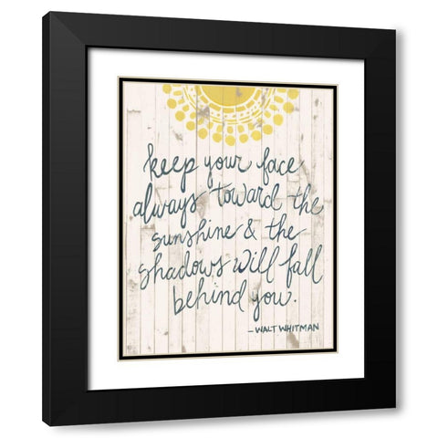 Sun Quote III Black Modern Wood Framed Art Print with Double Matting by Popp, Grace