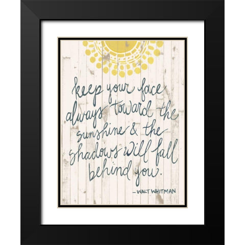 Sun Quote III Black Modern Wood Framed Art Print with Double Matting by Popp, Grace