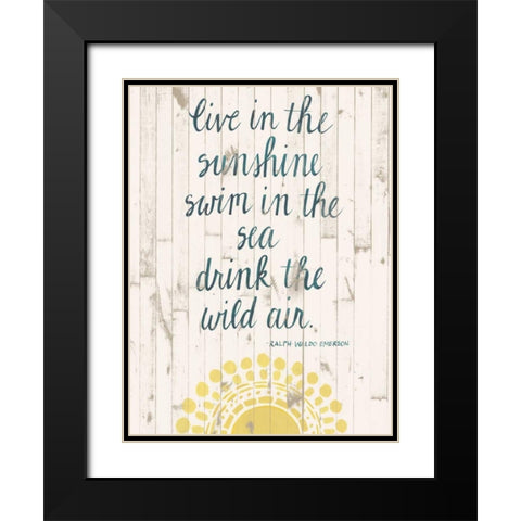 Sun Quote IV Black Modern Wood Framed Art Print with Double Matting by Popp, Grace