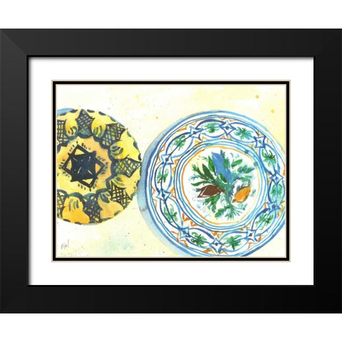 Plate Study II Black Modern Wood Framed Art Print with Double Matting by Dixon, Samuel