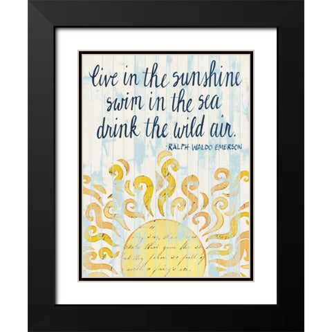 Sunny Day Words I Black Modern Wood Framed Art Print with Double Matting by Popp, Grace