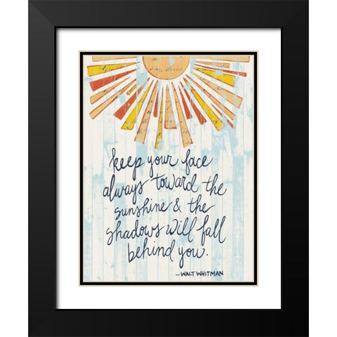 Sunny Day Words II Black Modern Wood Framed Art Print with Double Matting by Popp, Grace