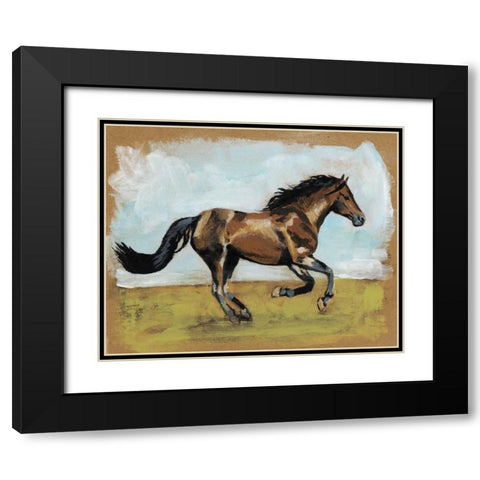 Equestrian Studies I Black Modern Wood Framed Art Print with Double Matting by McCavitt, Naomi