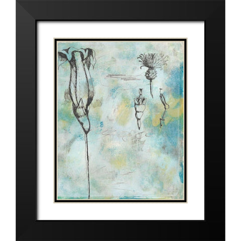 Botanical Abstract II Black Modern Wood Framed Art Print with Double Matting by McCavitt, Naomi