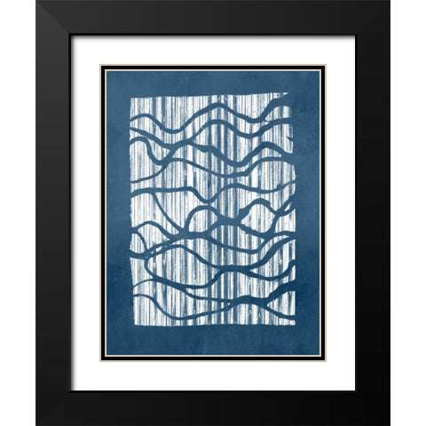 Inverse Indigo Black Modern Wood Framed Art Print with Double Matting by Goldberger, Jennifer
