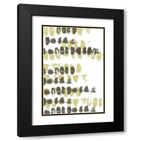 Connect the Dashes Neutral II Black Modern Wood Framed Art Print with Double Matting by Goldberger, Jennifer