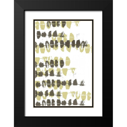 Connect the Dashes Neutral II Black Modern Wood Framed Art Print with Double Matting by Goldberger, Jennifer