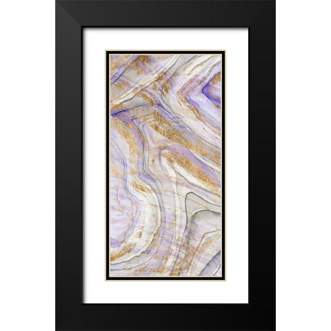 Amethyst and Gold I Black Modern Wood Framed Art Print with Double Matting by Studio W