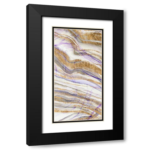 Amethyst and Gold II Black Modern Wood Framed Art Print with Double Matting by Studio W