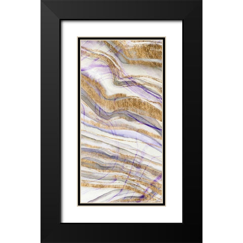 Amethyst and Gold II Black Modern Wood Framed Art Print with Double Matting by Studio W