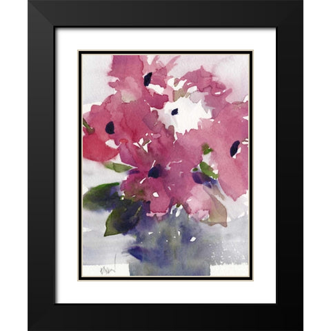 Floral Between I Black Modern Wood Framed Art Print with Double Matting by Dixon, Samuel