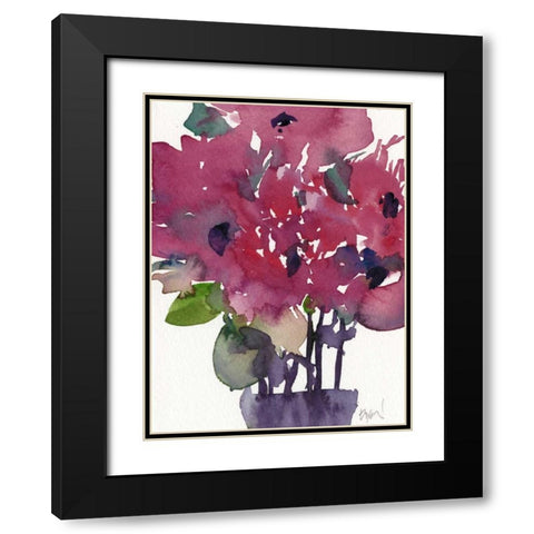 Floral Between II Black Modern Wood Framed Art Print with Double Matting by Dixon, Samuel