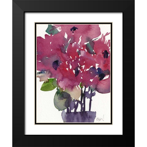 Floral Between II Black Modern Wood Framed Art Print with Double Matting by Dixon, Samuel
