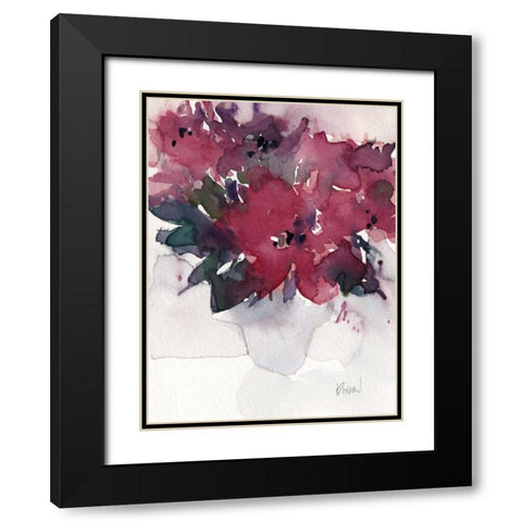 Floral Between III Black Modern Wood Framed Art Print with Double Matting by Dixon, Samuel