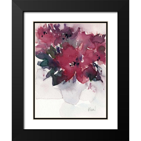 Floral Between III Black Modern Wood Framed Art Print with Double Matting by Dixon, Samuel
