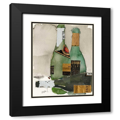 After the Bubbly II Black Modern Wood Framed Art Print with Double Matting by Dixon, Samuel