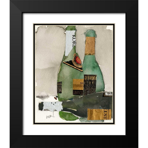 After the Bubbly II Black Modern Wood Framed Art Print with Double Matting by Dixon, Samuel
