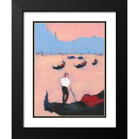 Venice Study II Black Modern Wood Framed Art Print with Double Matting by Dixon, Samuel