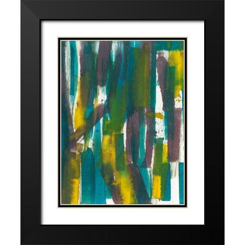 Dashes I Black Modern Wood Framed Art Print with Double Matting by Fuchs, Jodi