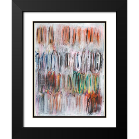 Paint Scribble II Black Modern Wood Framed Art Print with Double Matting by Fuchs, Jodi