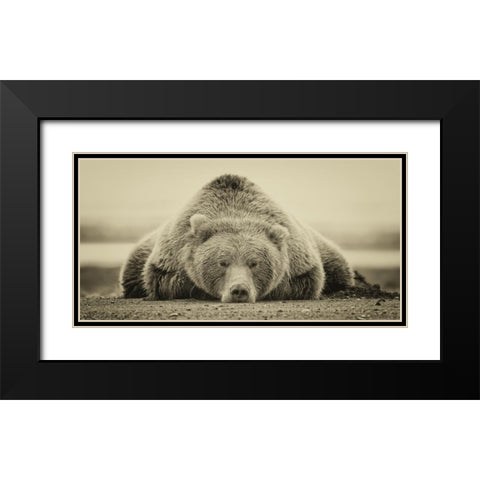 30x60 Deep Sleep (ASH) Black Modern Wood Framed Art Print with Double Matting by PHBurchett