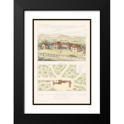 Habitations Modernes I Black Modern Wood Framed Art Print with Double Matting by Morel, A.