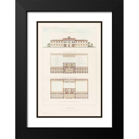 Habitations Modernes II Black Modern Wood Framed Art Print with Double Matting by Morel, A.