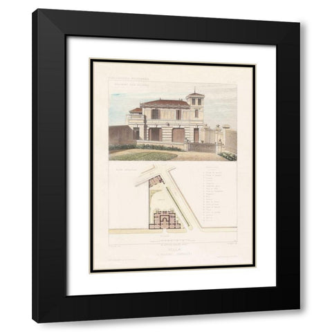 Habitations Modernes III Black Modern Wood Framed Art Print with Double Matting by Morel, A.