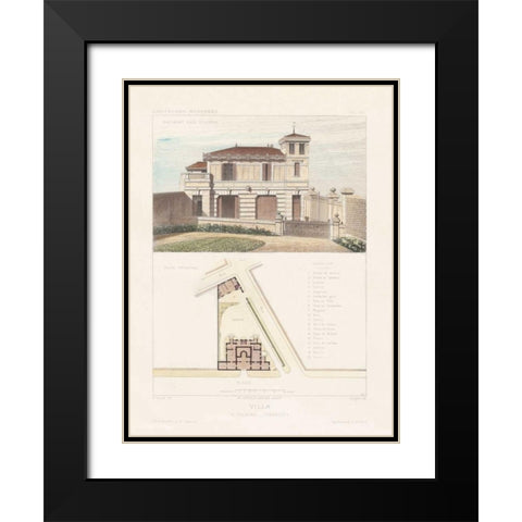 Habitations Modernes III Black Modern Wood Framed Art Print with Double Matting by Morel, A.